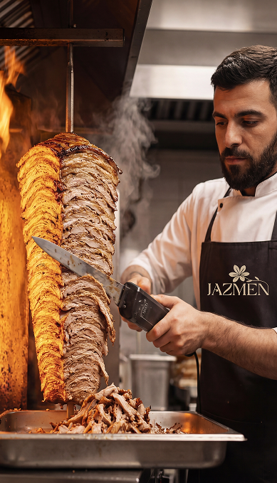Chef preparing Shawarma